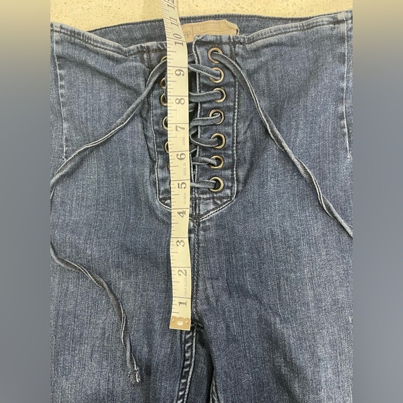 Free People High Rise Lace Up Jeans - Picture 4 of 5